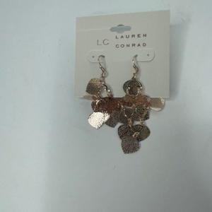 LC Lauren Conrad Rose Gold‎ Dangling Disc Earrings